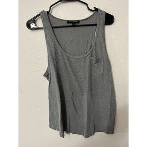 Banana Republic tank size XL Gray Solid Womens Blouse Pocket